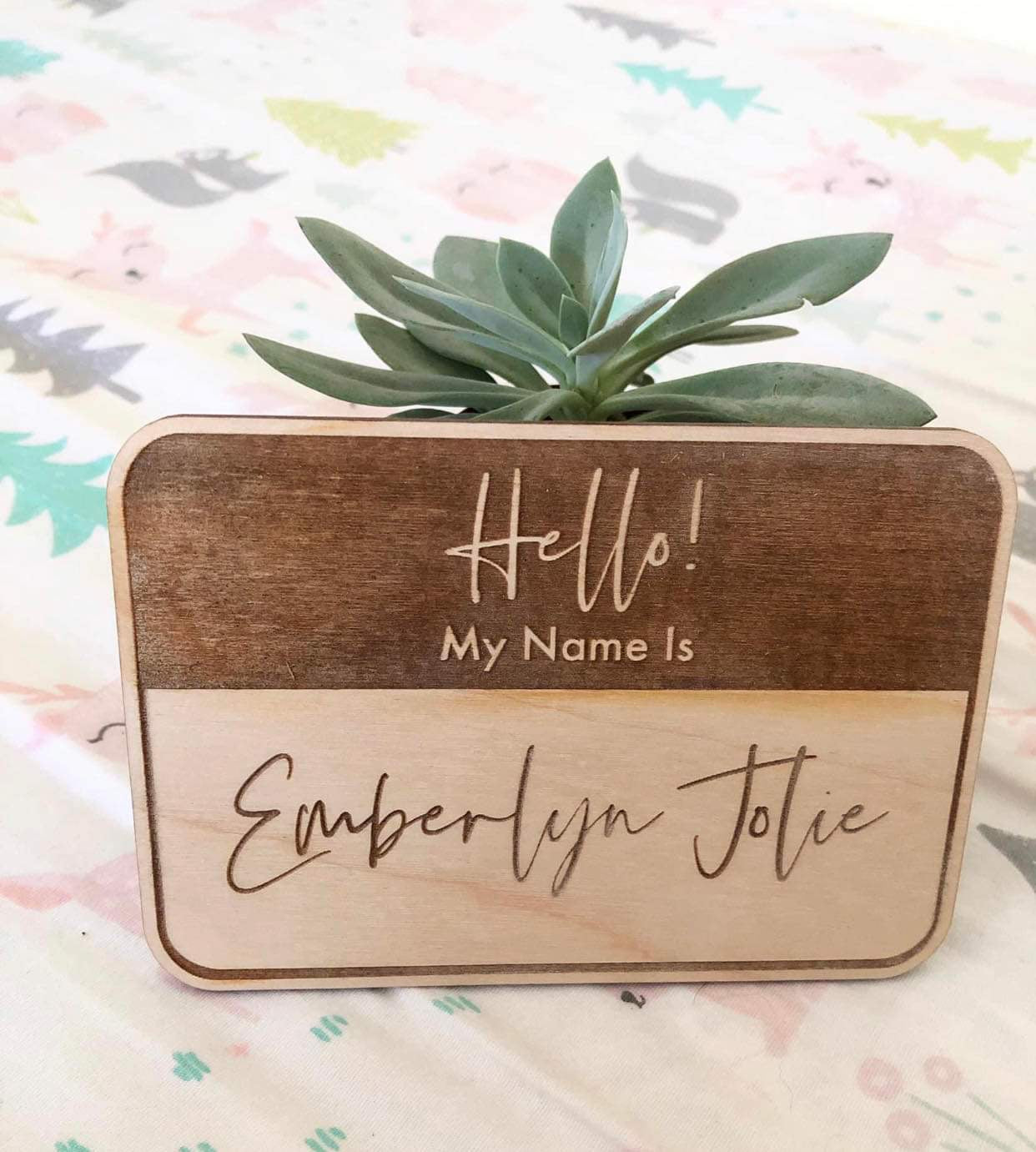 "Hello! My Name is" Birth Anouncement