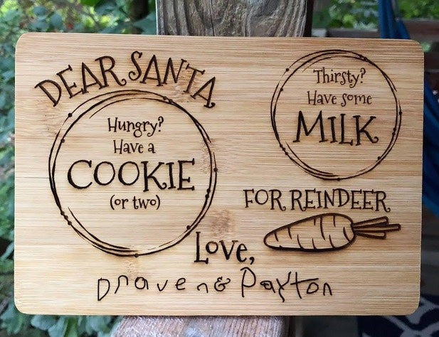 Milk & Cookies for Santa Board