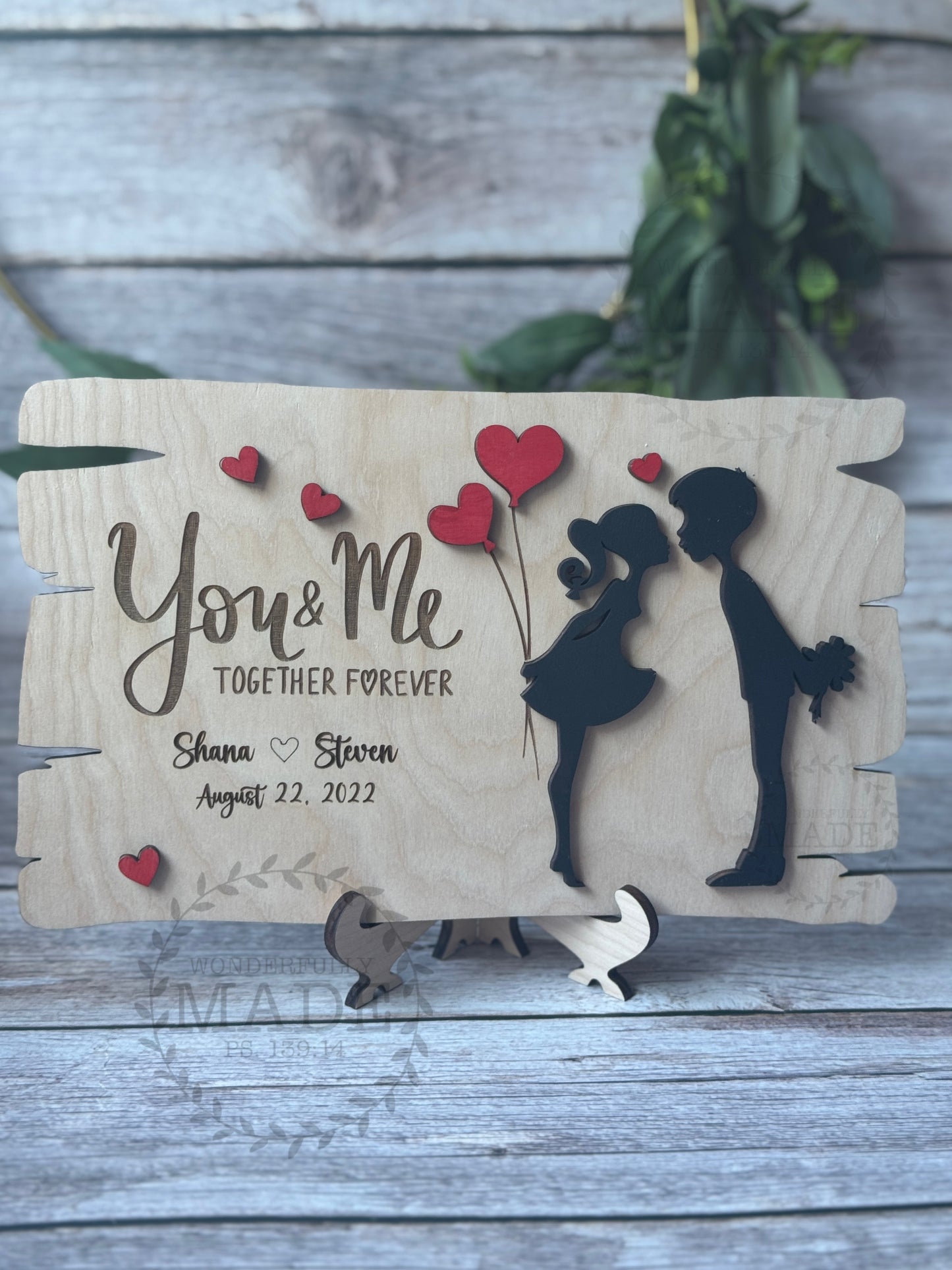 You & Me Valentine's Day Plaque
