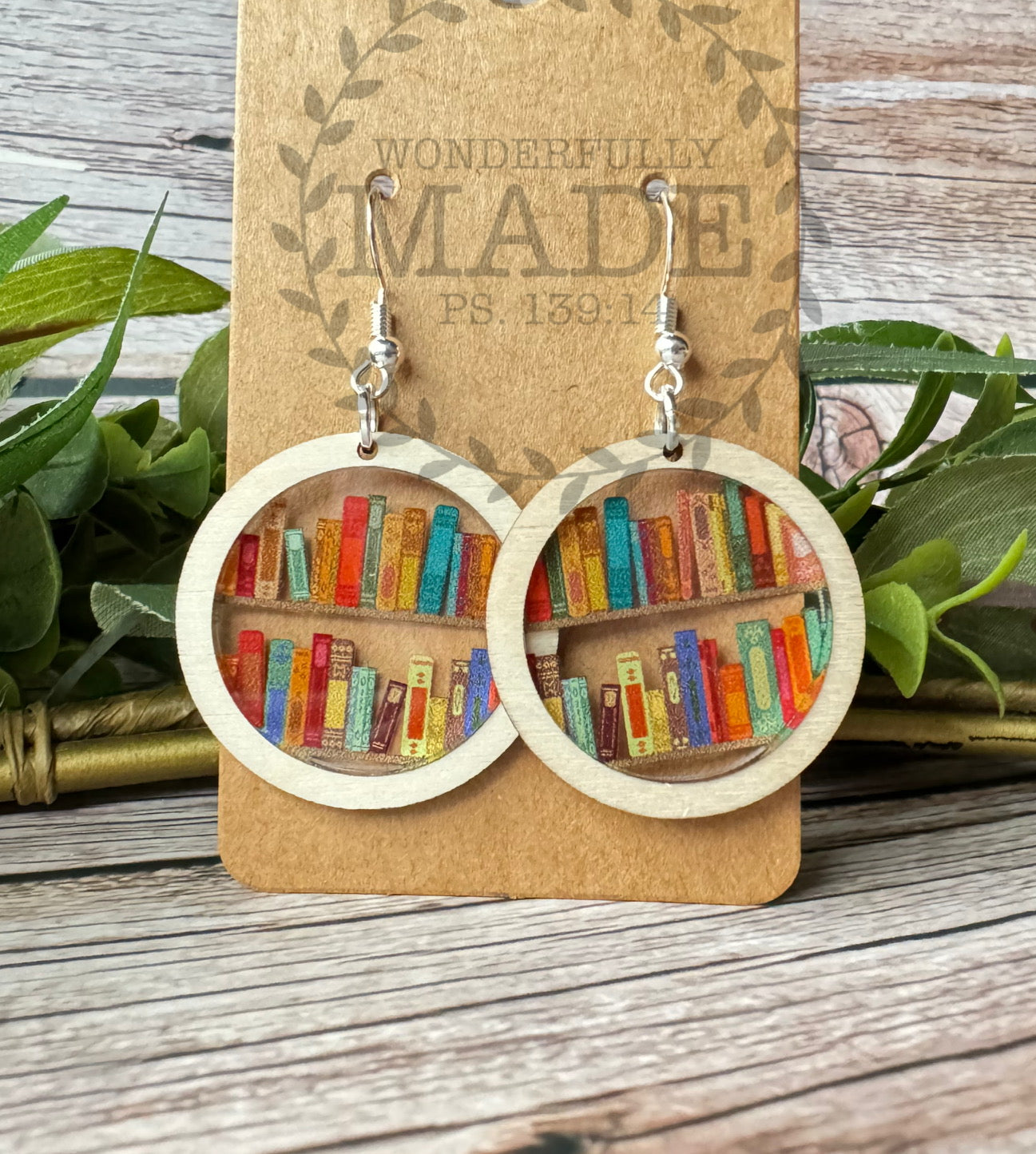 Bookshelf Earrings