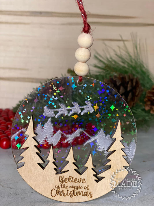 Believe in the Magic of Christmas Ornament-Custom