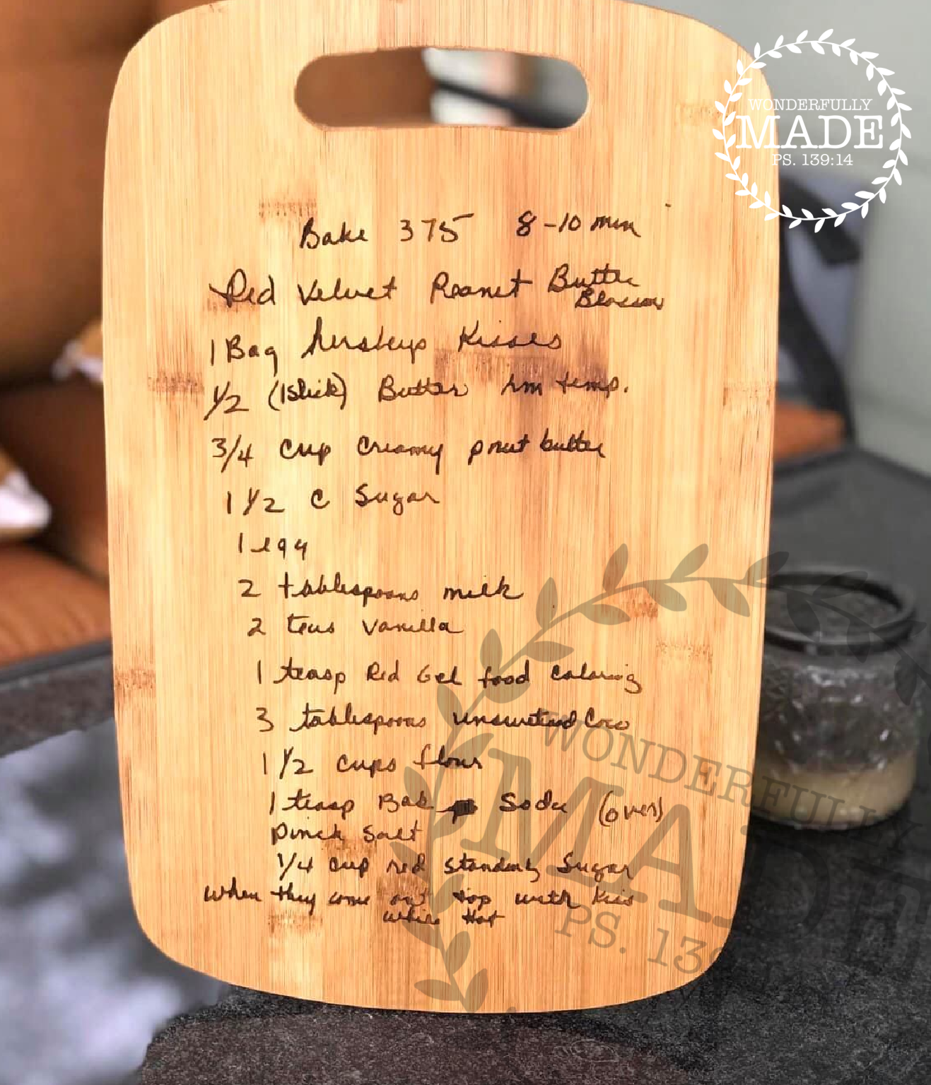 Custom Handwritten Cutting Board