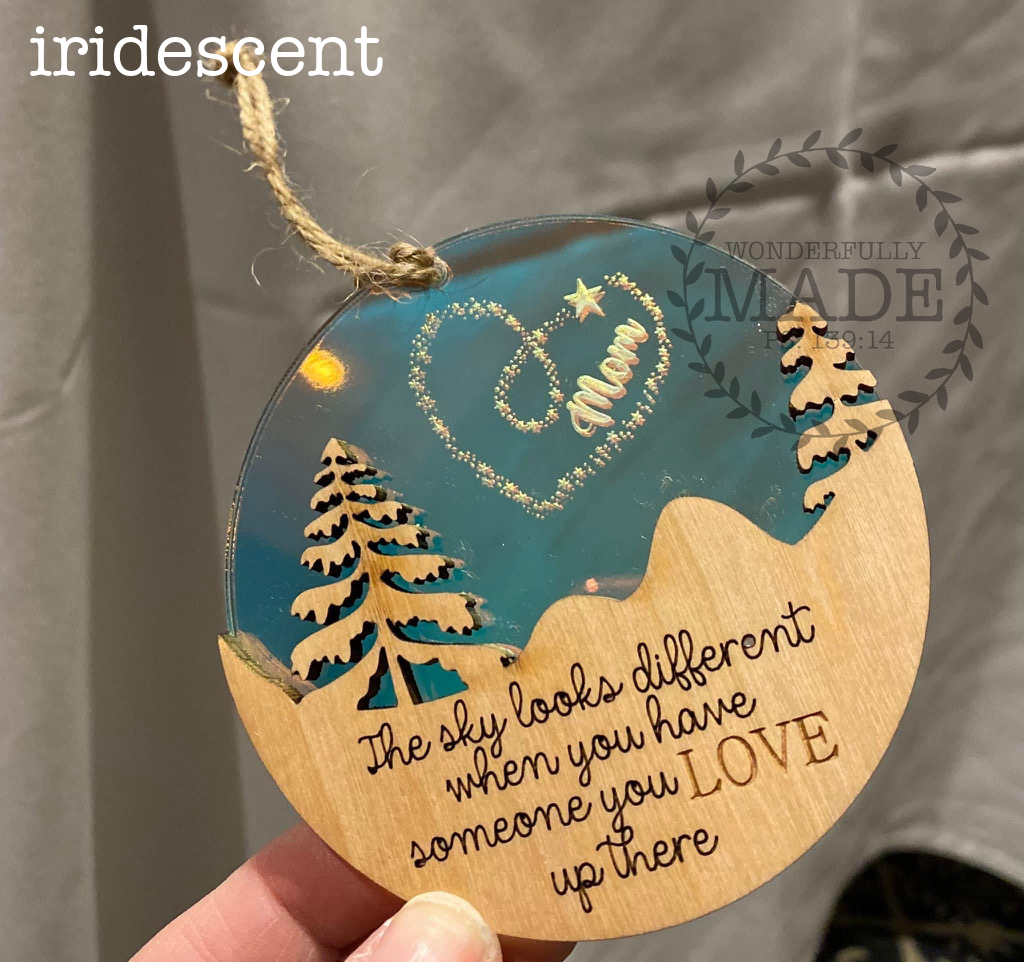 "The Sky Looks Different" Memorial Christmas Ornament