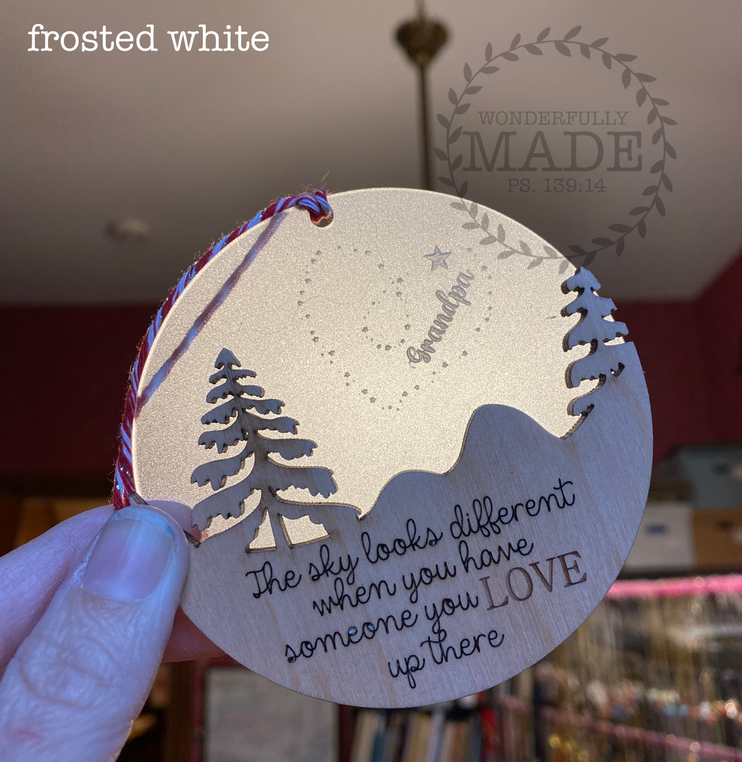 "The Sky Looks Different" Memorial Christmas Ornament