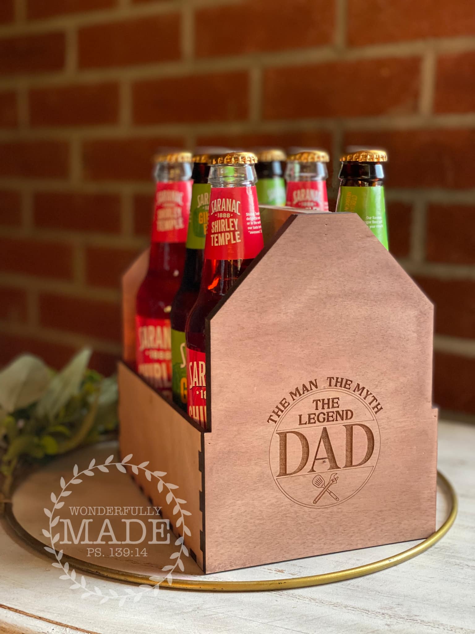 Wooden Beer Bottle Holder 6 Pack Caddy Beverage Carrier - – Wonderfully  Made Gifts