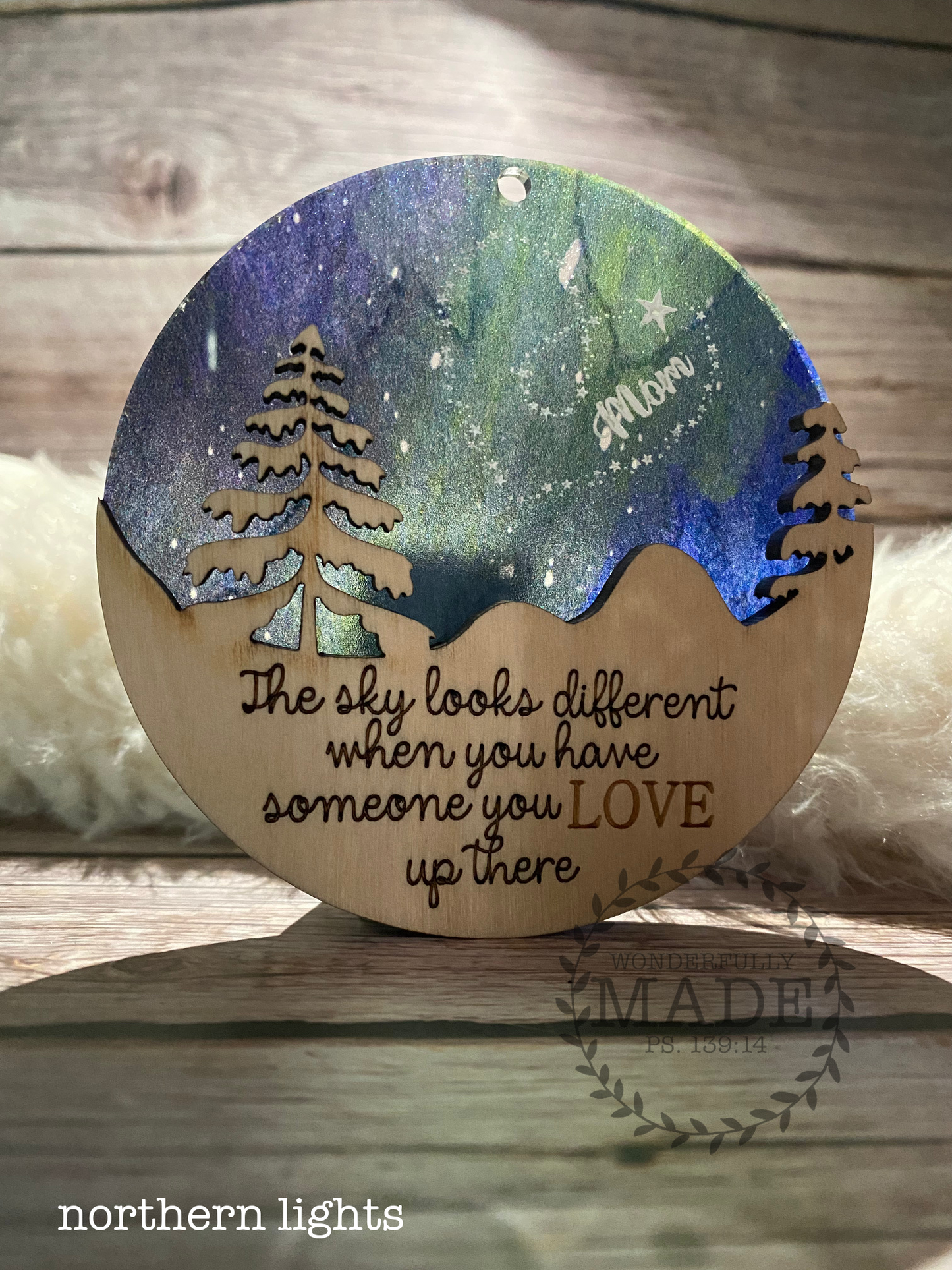 "The Sky Looks Different" Memorial Christmas Ornament