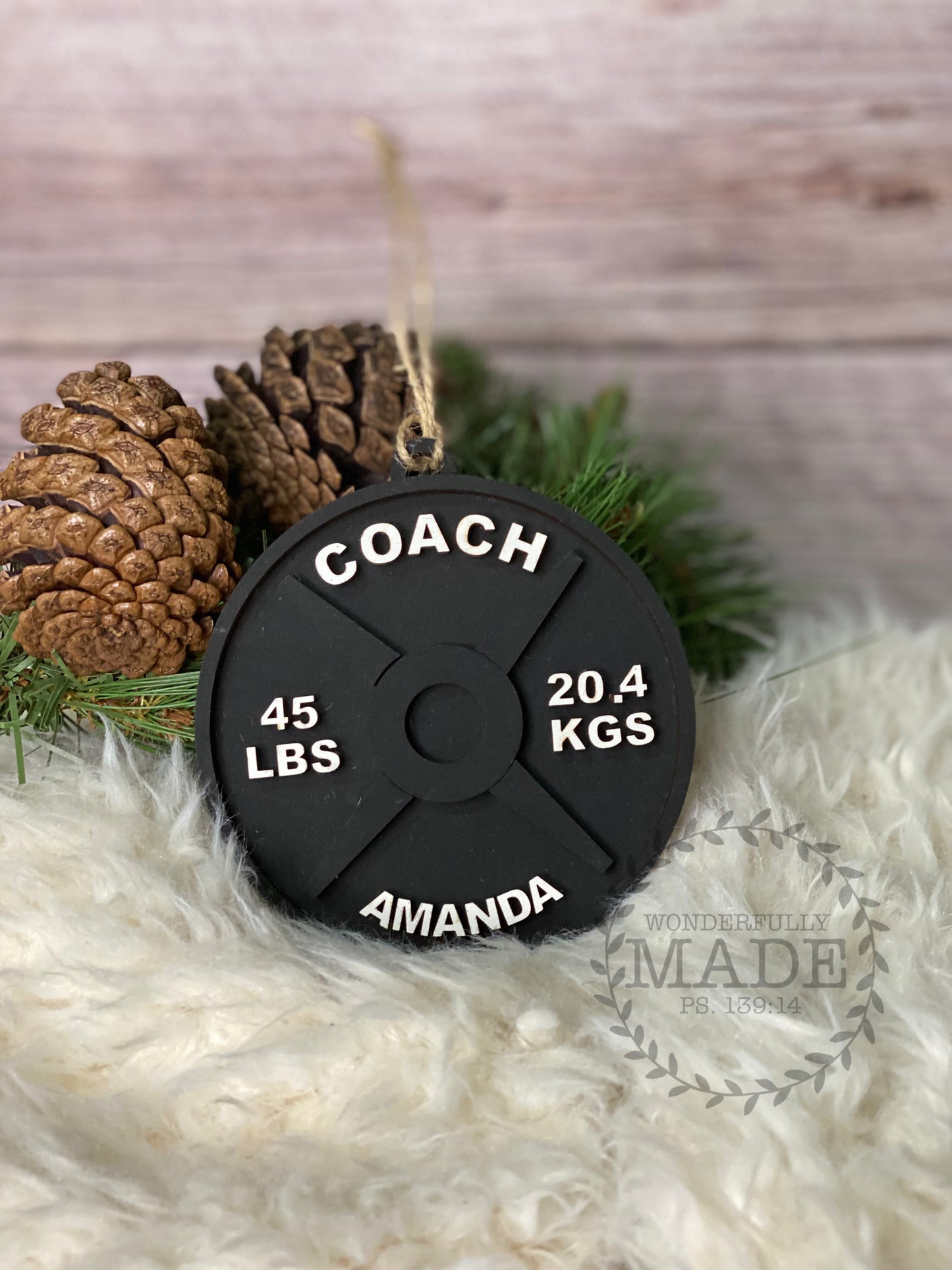 Weight Plate Christmas Ornament