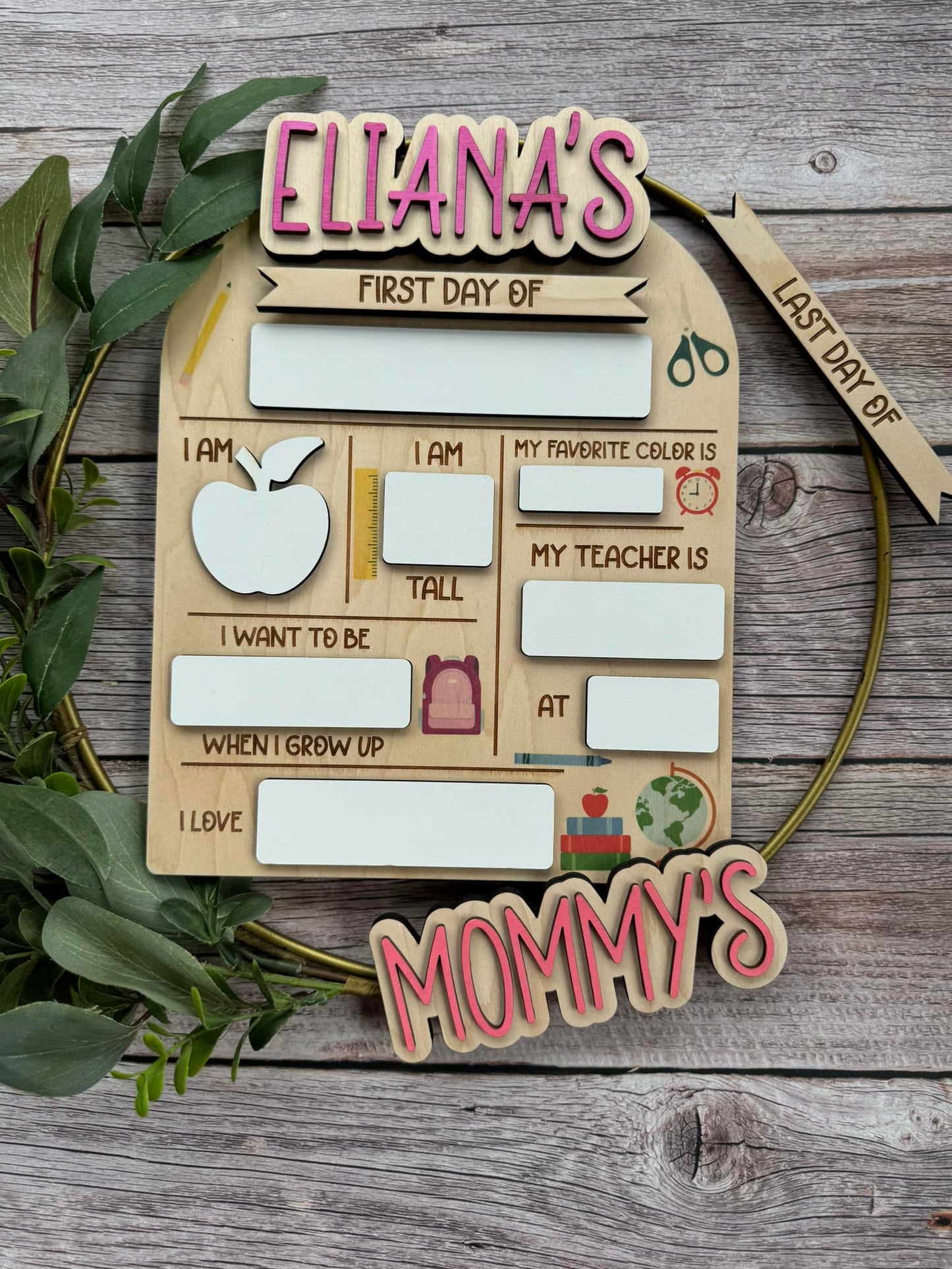 Interchangeable 1st Day/Last Day School Sign