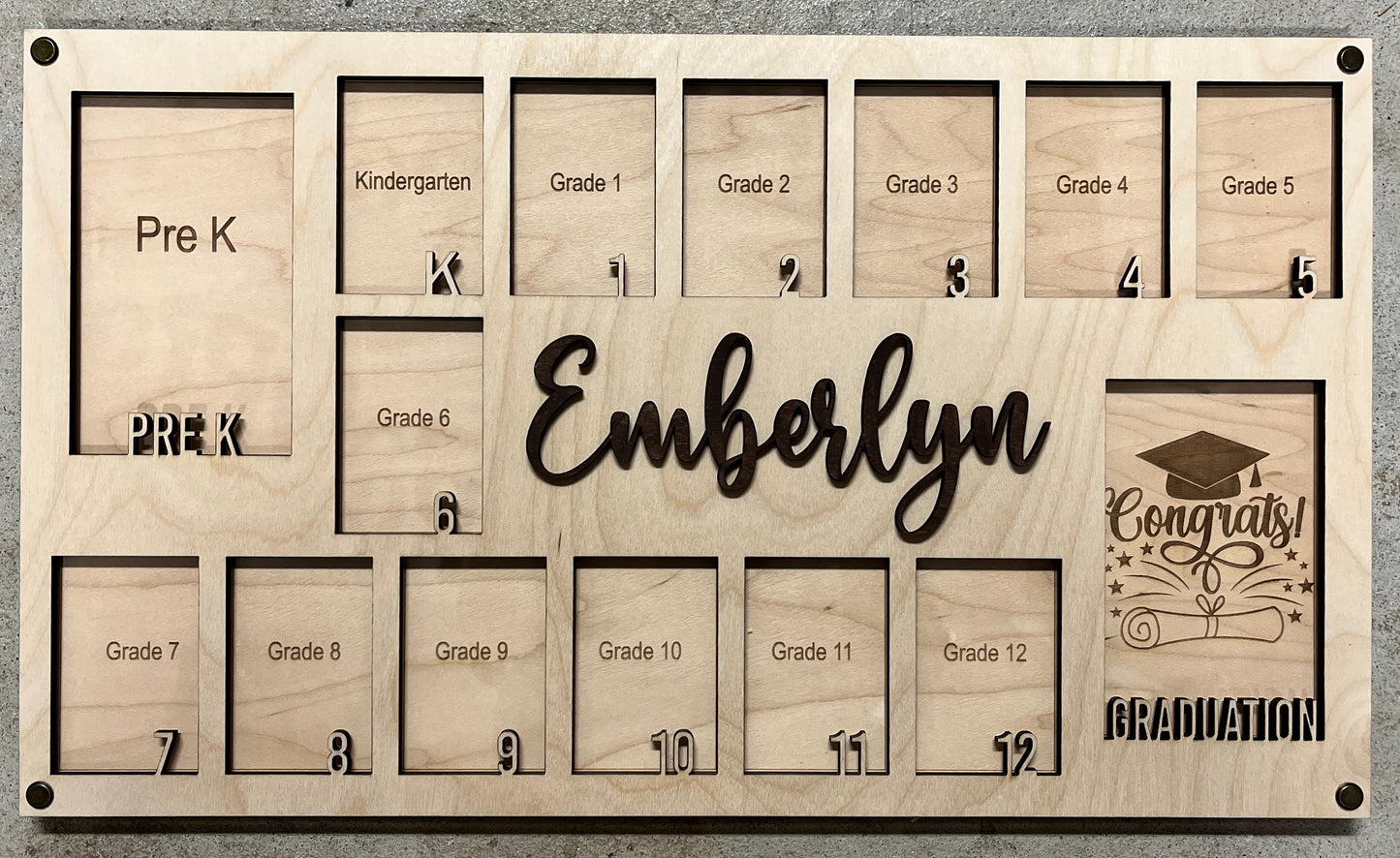 Pre K to Graduation School Picture Frame