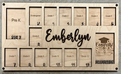 Pre K to Graduation School Picture Frame