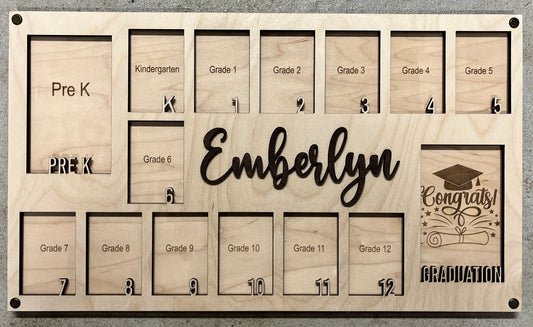 Pre K to Graduation School Picture Frame