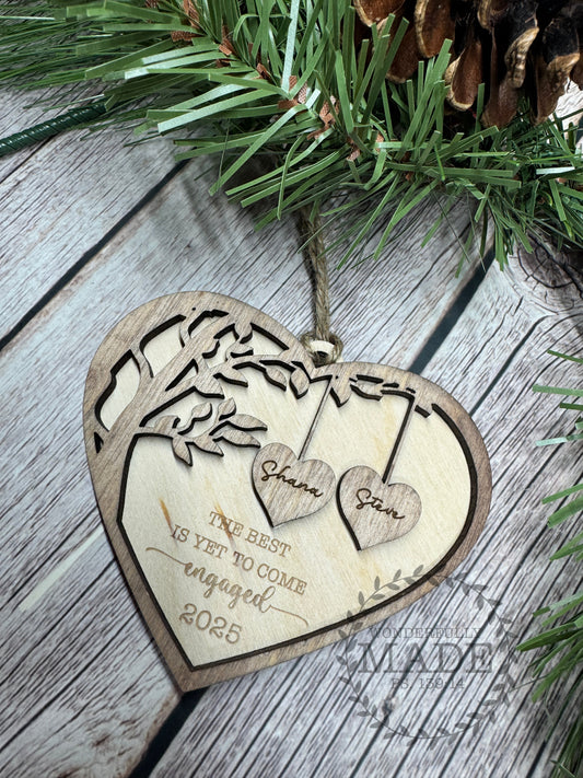 Engagement Christmas Ornament