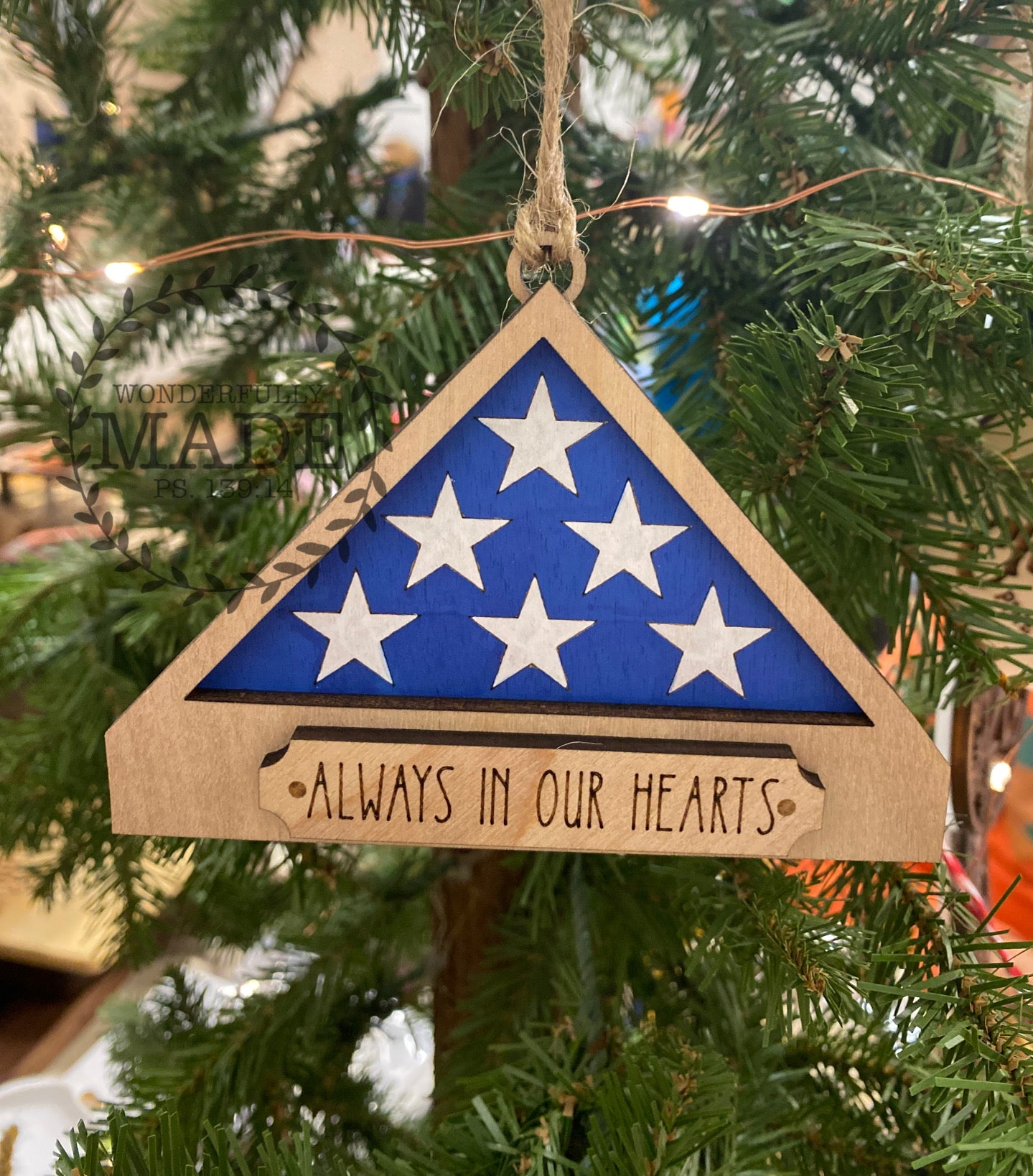 Flag Memorial Ornament