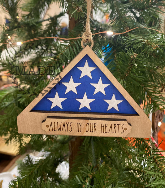 Flag Memorial Ornament