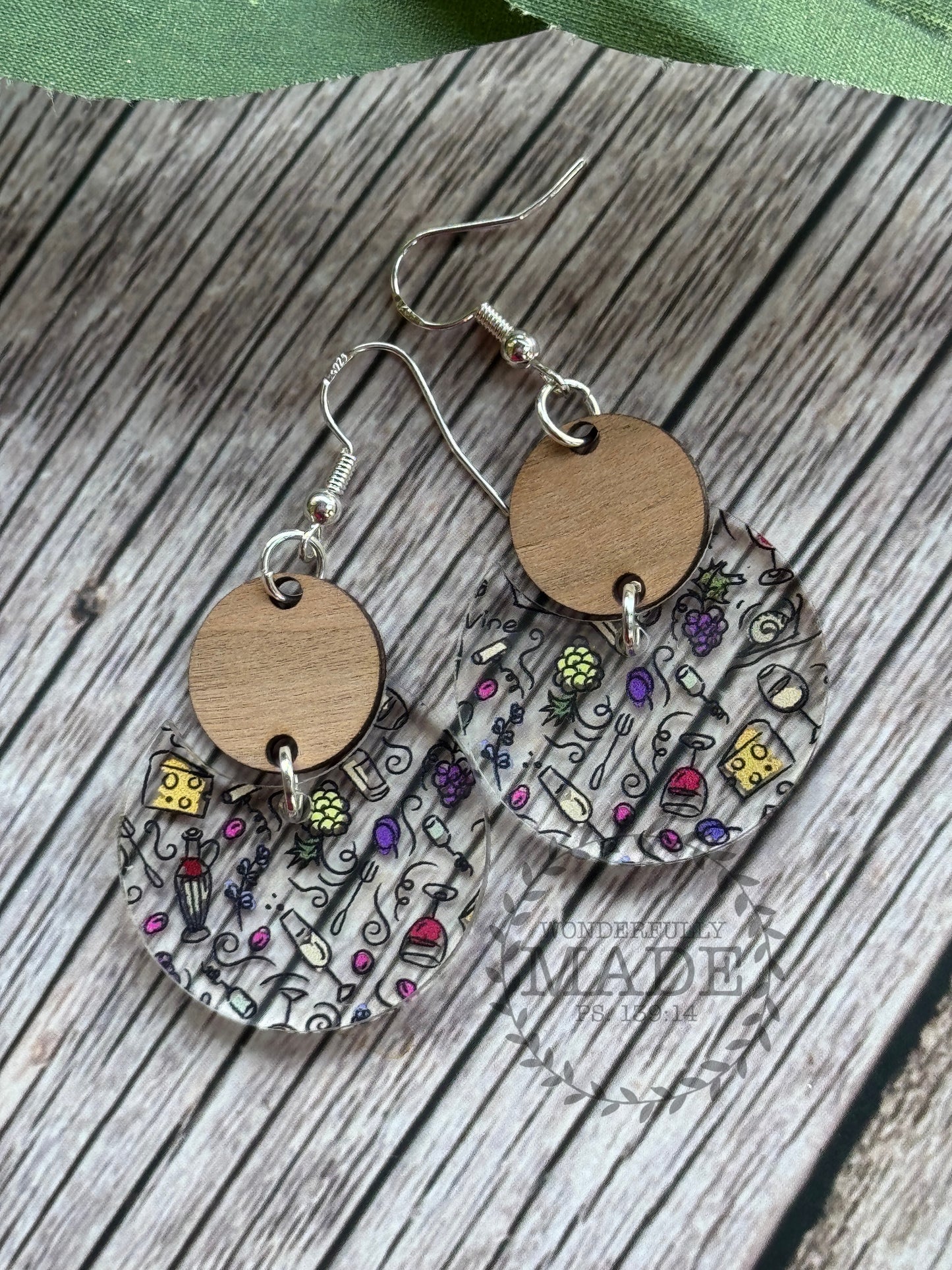 Cheese 'n Wine-2 Piece Circles