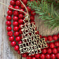 Custom Family Names Christmas Tree Ornament