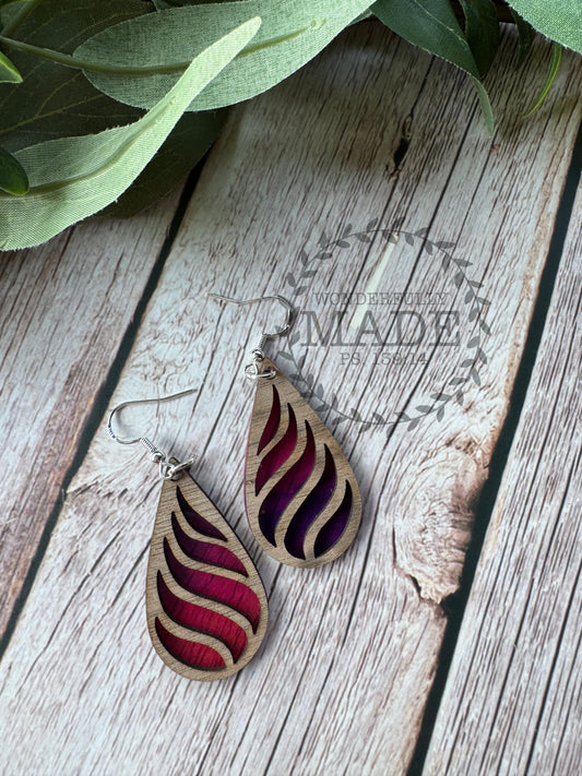 Tear Drop Flame Earrings