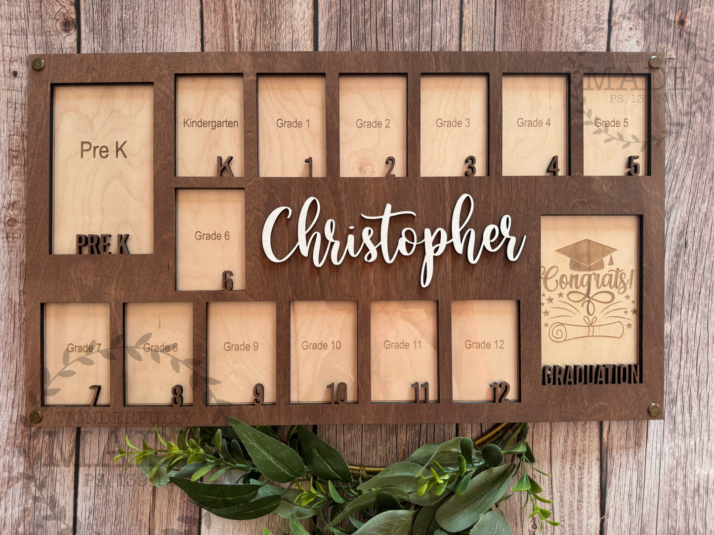 Pre K to Graduation School Picture Frame