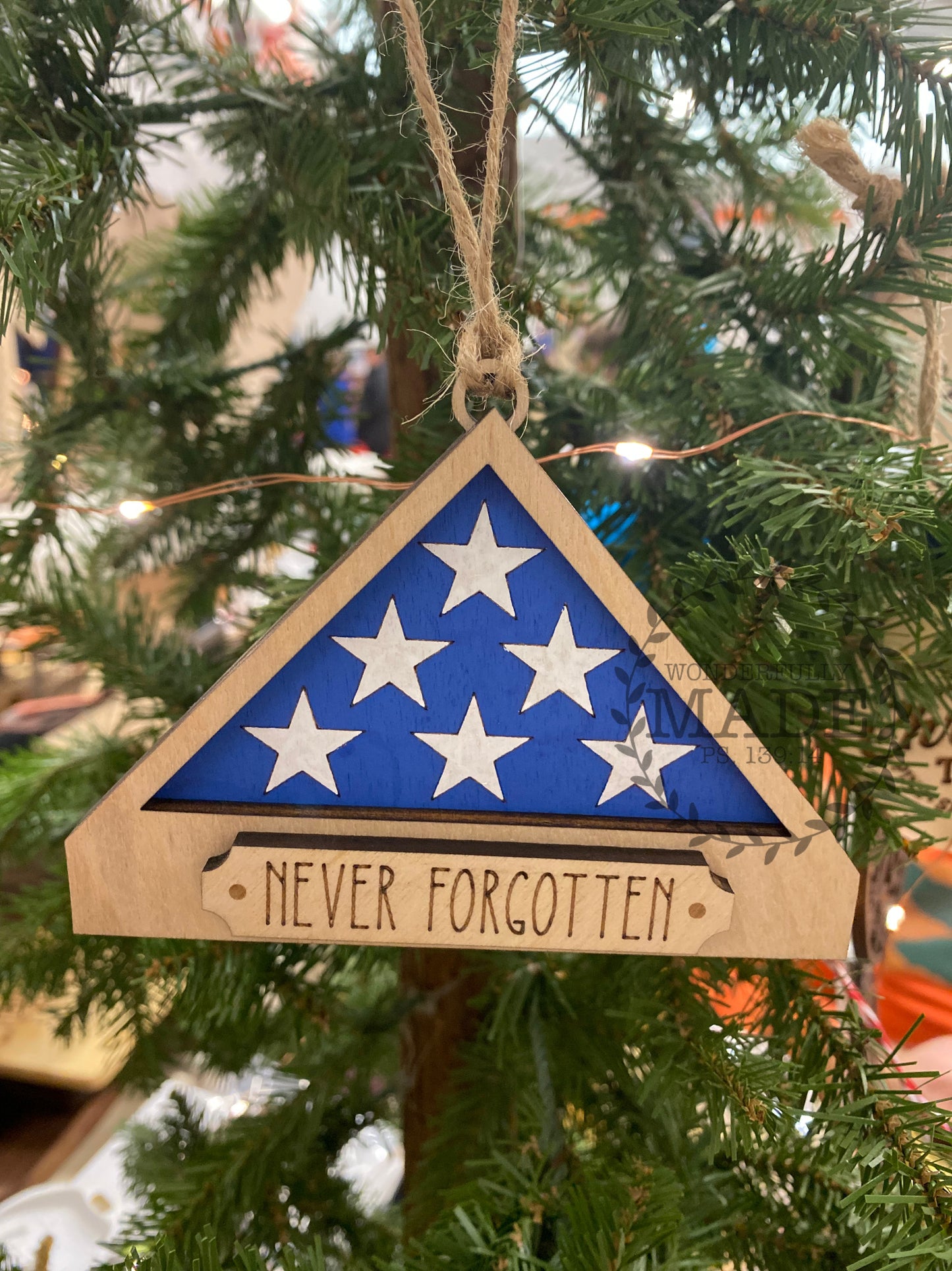 Flag Memorial Ornament
