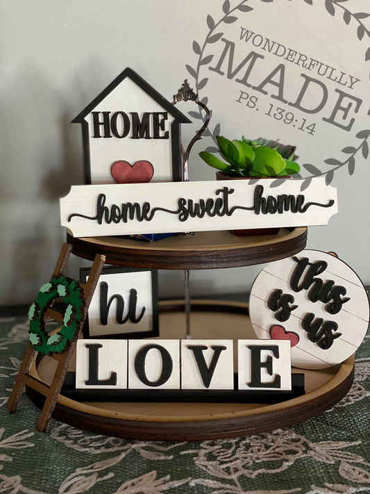 Home Sweet Home Tier Tray Set