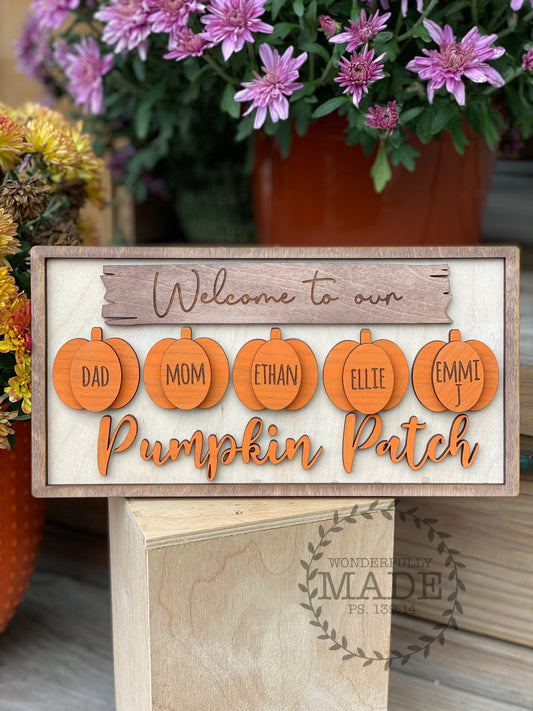Pumpkin Patch Table Top Sign