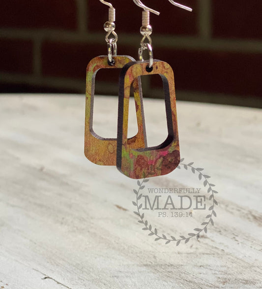 Oblong Oval Hoop Earrings