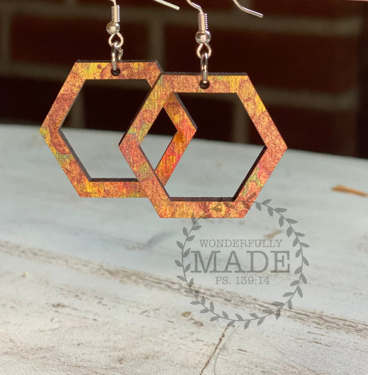 Hexagon Earrings
