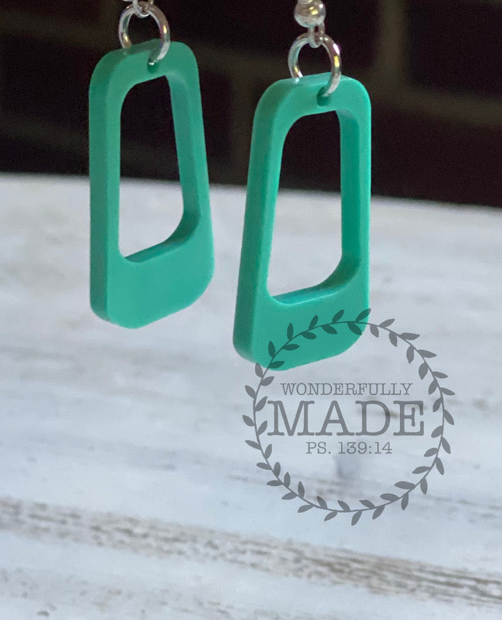 Oblong Oval Hoop Earrings