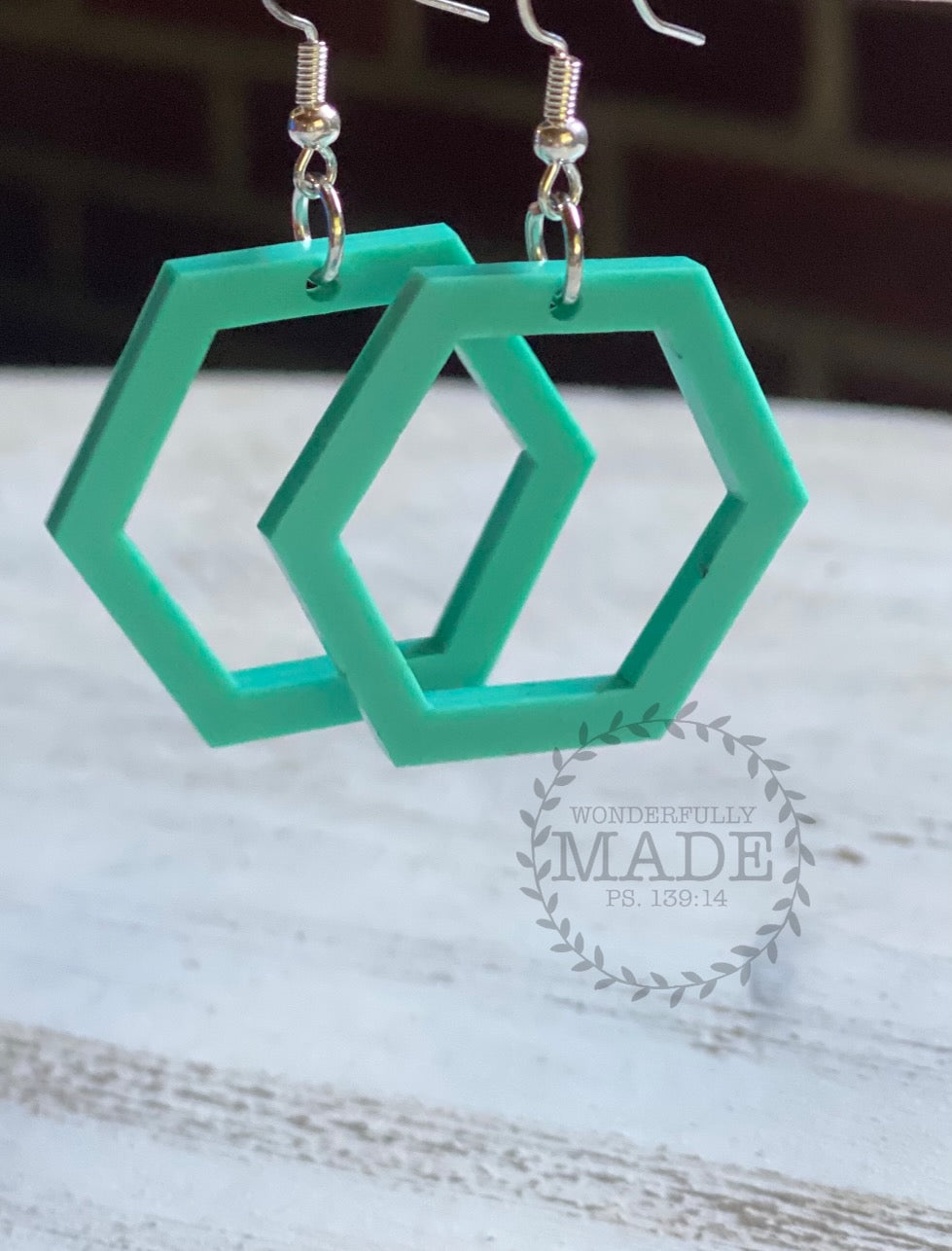 Hexagon Earrings